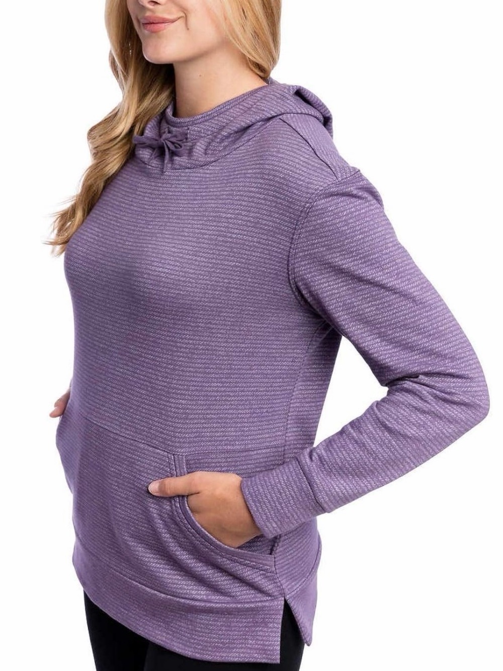 Champion Women's French Terry Striped Lavender Hoodie - Size L - NWOT - Picture 3 of 12